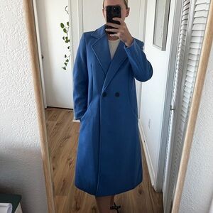 Blue Double Breasted Coat
